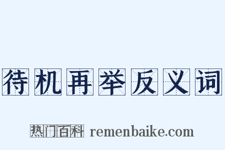 待机再举反义词是什么意思的图片